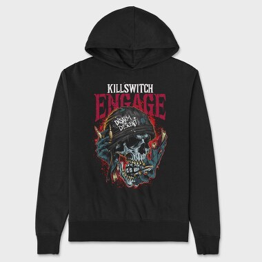 Killswitch Engage Skull Flames, Hanorac Oversize Barbati (Unisex)