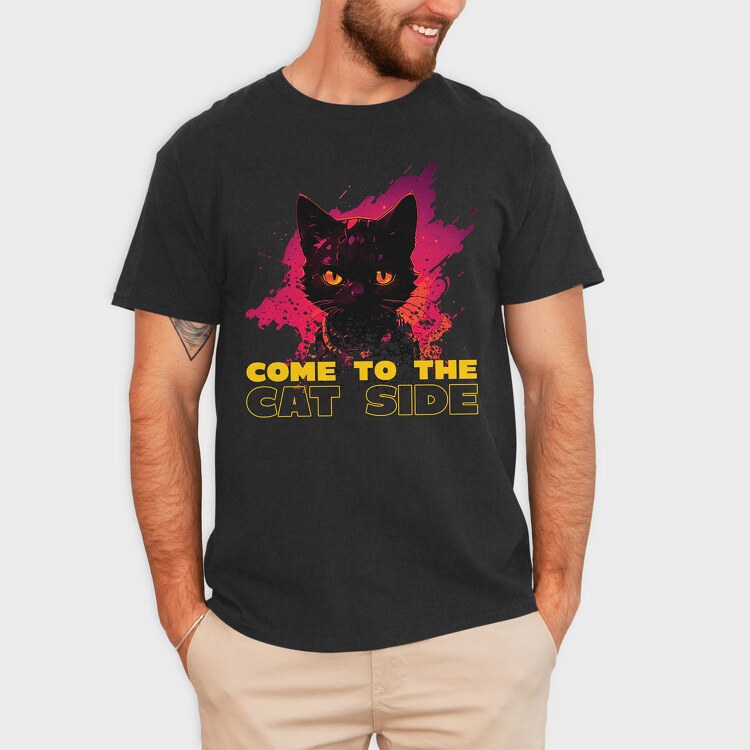 Cat Side, Tricou Barbati (Unisex)