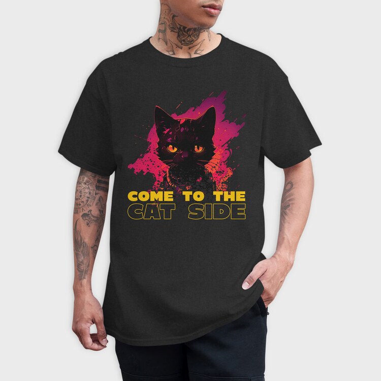 Cat Side, Tricou Barbati (Unisex)
