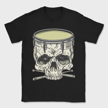 Skull drum, Tricou Barbati (Unisex)