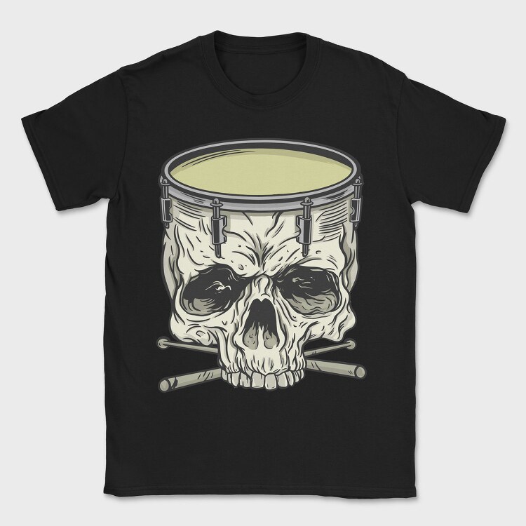 Skull drum, Tricou Barbati (Unisex)