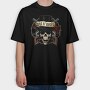 Guns N Roses Skull Top Hat, Tricou Oversize Barbati (Unisex)