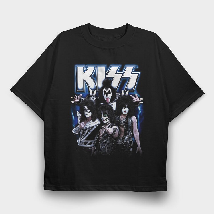 Kiss Band Legendary Rock, Tricou Oversize Barbati (Unisex)