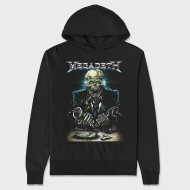 Megadeth Skull Planet Flames 2, Hanorac Oversize Barbati (Unisex)