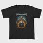 Megadeth Skull Planet Flames, Tricou Copii