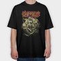 Kreator Skull Flames Eyes 2, Tricou Oversize Barbati (Unisex)