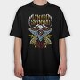 Lynnyrd Skynyrd Eagle Flag Flames 2, Tricou Oversize Barbati (Unisex)