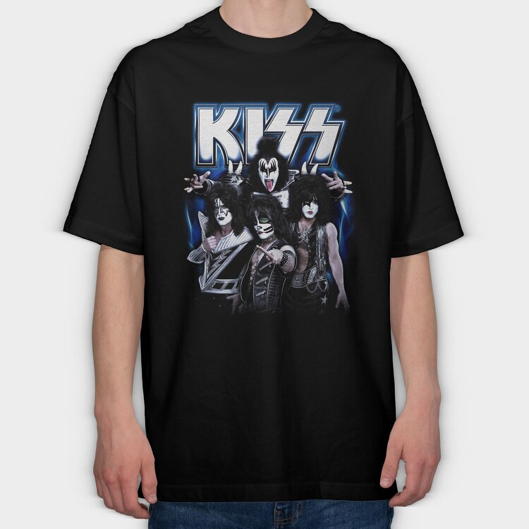 Kiss Band Legendary Rock, Tricou Oversize Barbati (Unisex)