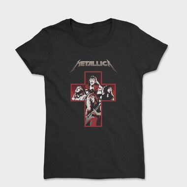 Metallica Cross Red Guitarist, Tricou Femei