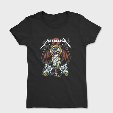Metallica Eyes Flames Guitarist, Tricou Femei