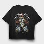 Metallica Eyes Flames Guitarist, Tricou Oversize Barbati (Unisex)