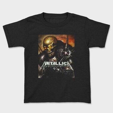 Metallica Skull Flames Red Eyes, Tricou Copii