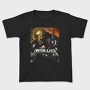 Metallica Skull Flames Red Eyes, Tricou Copii