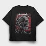 Metallica Skull Red Eyes, Tricou Oversize Barbati (Unisex)