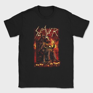 Slayer Skull Flames Crosses 2, Tricou Barbati (Unisex)