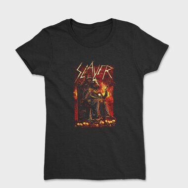 Slayer Skull Flames Crosses 2, Tricou Femei