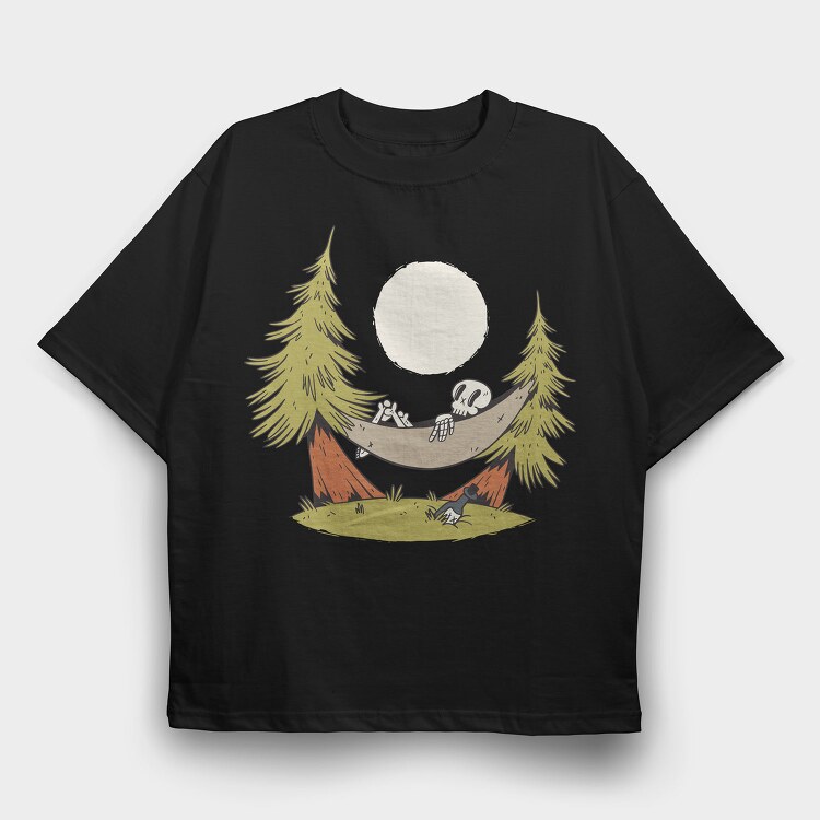 Hammock Skeleton, Tricou Oversize Barbati (Unisex)