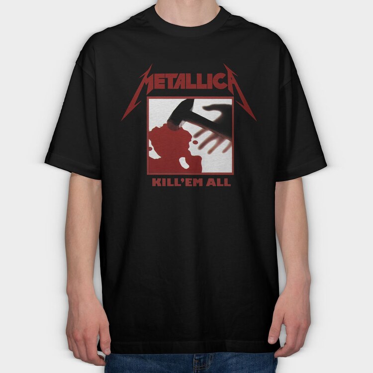 Metallica Killer Hands, Tricou Oversize Barbati (Unisex)