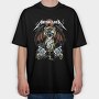 Metallica Eyes Flames Guitarist, Tricou Oversize Barbati (Unisex)