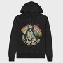 Skeleton Unicorn, Hanorac Oversize Barbati (Unisex)