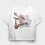 Scooter Skeleton, Tricou Oversize Barbati (Unisex)