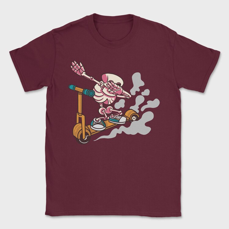 Scooter Skeleton, Tricou Barbati (Unisex)