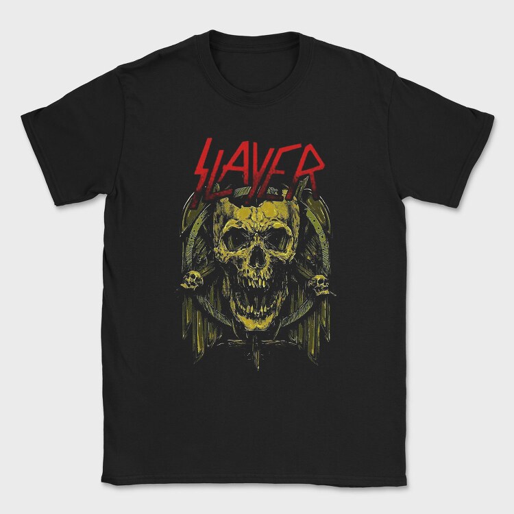 Slayer Skull Flames Crosses 3, Tricou Barbati (Unisex)