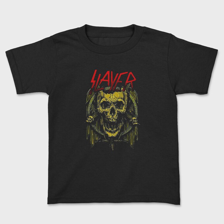Slayer Skull Flames Crosses 3, Tricou Copii