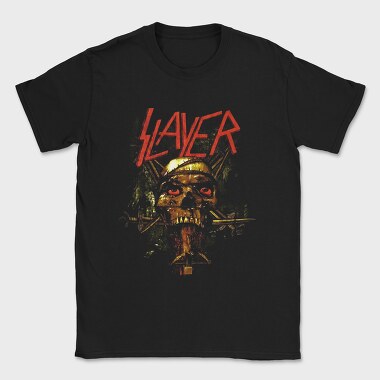 Slayer Skull Flames Crosses 5, Tricou Barbati (Unisex)