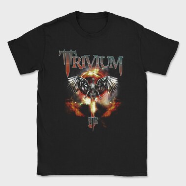 Trivium Skeleton Wings Flames 2, Tricou Barbati (Unisex)