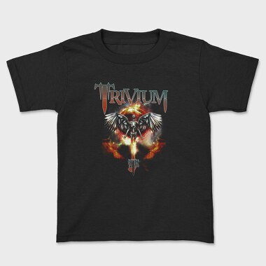 Trivium Skeleton Wings Flames 2, Tricou Copii