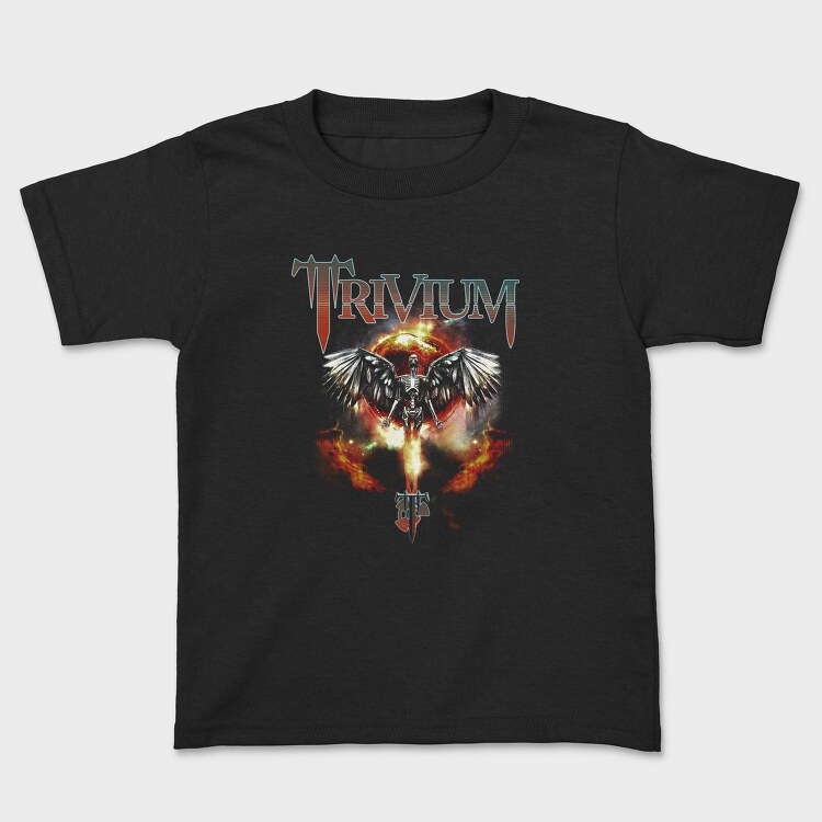 Trivium Skeleton Wings Flames 2, Tricou Copii