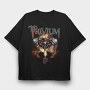 Trivium Skeleton Wings Flames 2, Tricou Oversize Barbati (Unisex)