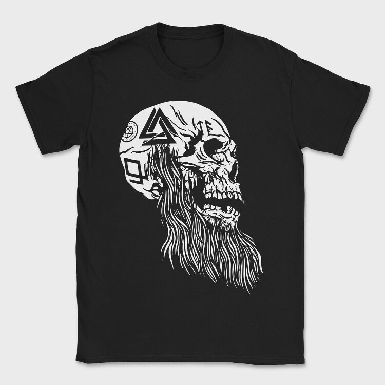 Viking Skull, Tricou Barbati (Unisex)