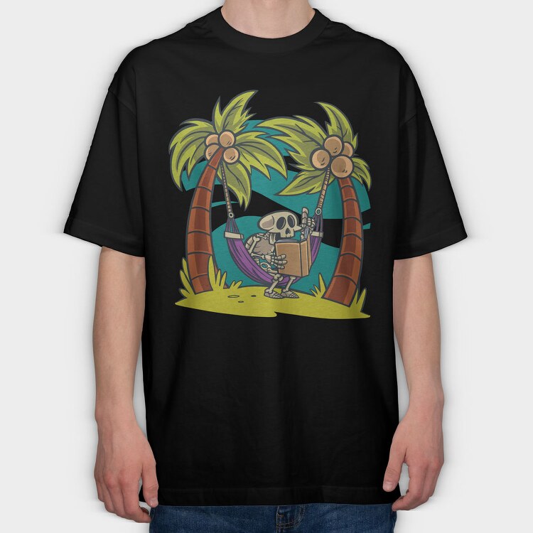 Skull Hamac, Tricou Oversize Barbati (Unisex)