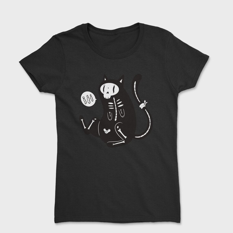 Skeleton Cat, Tricou Femei