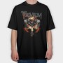 Trivium Skeleton Wings Flames 2, Tricou Oversize Barbati (Unisex)