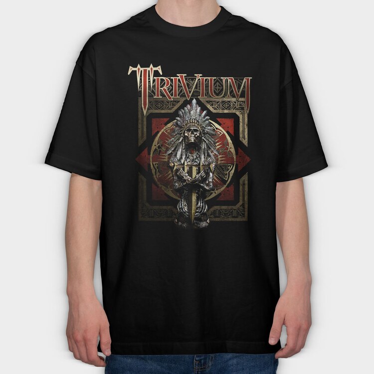 Trivium Skull Swords 2, Tricou Oversize Barbati (Unisex)