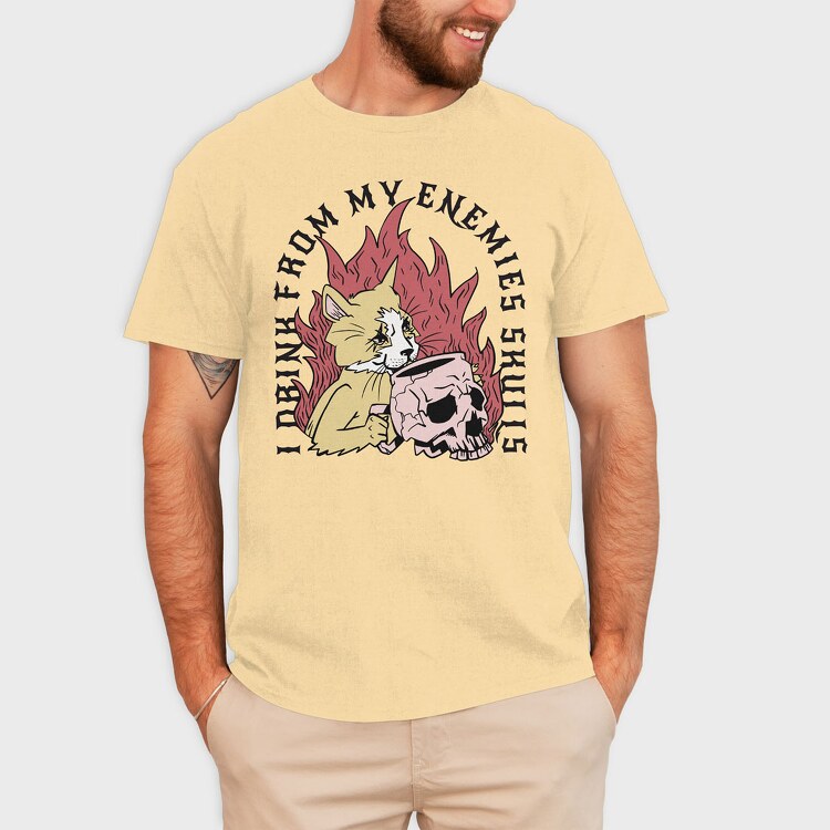 Cat Skull Mug, Tricou Barbati (Unisex)