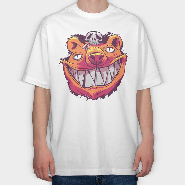 Scary Bear, Tricou Oversize Barbati (Unisex)