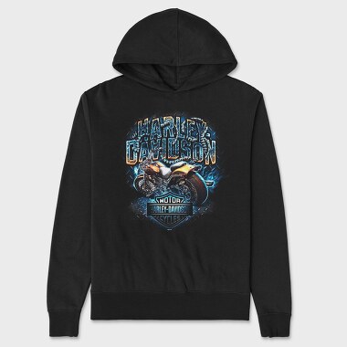 Harley Davidson Bike Ride 3, Hanorac Oversize Barbati (Unisex)