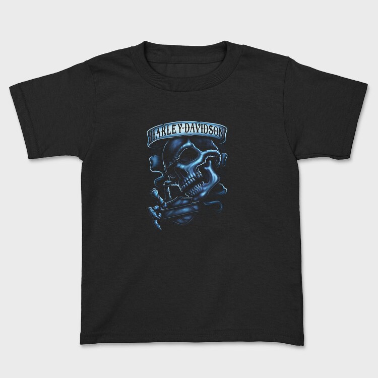 Harley Skull Biker Flag, Tricou Copii