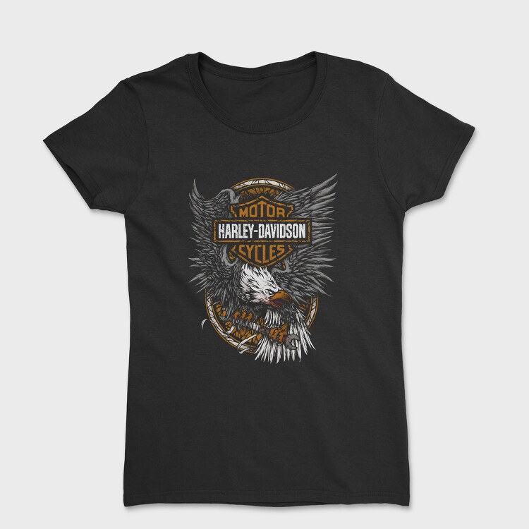 Harley Eagle Cycles Flag, Tricou Femei