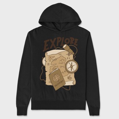 Vintage Explore, Hanorac Oversize Barbati (Unisex)
