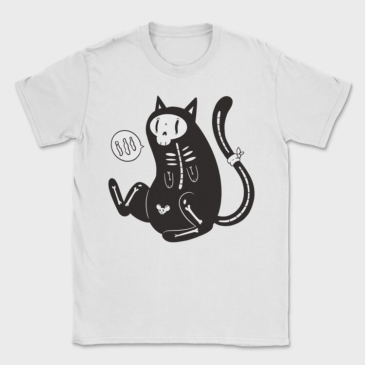 Skeleton Cat, Tricou Barbati (Unisex)