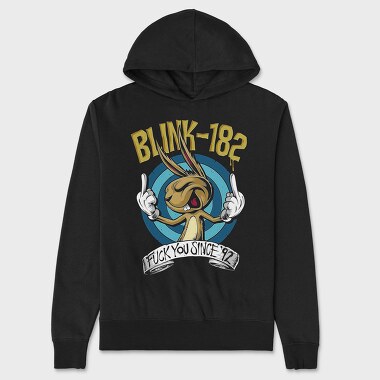 Bunny Eyes Flames 182 Funny Sarcastic, Hanorac Oversize Barbati (Unisex)