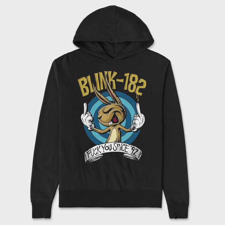Bunny Eyes Flames 182 Funny Sarcastic, Hanorac Oversize Barbati (Unisex)