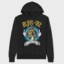 Bunny Eyes Flames 182 Funny Sarcastic, Hanorac Oversize Barbati (Unisex)