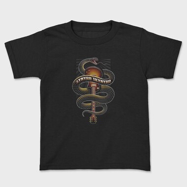 Lynnyrd Skynyrd Flames Flag Snake 2, Tricou Copii