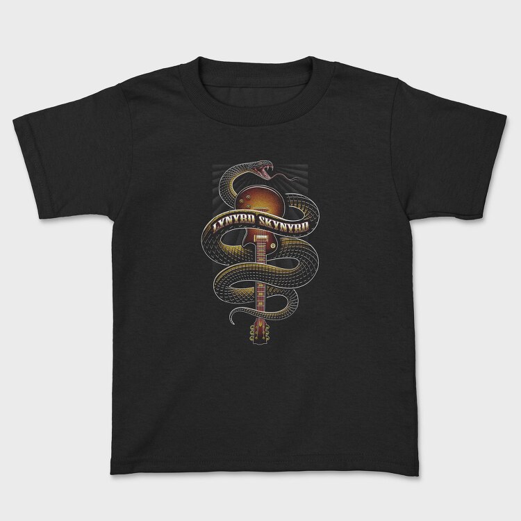 Lynnyrd Skynyrd Flames Flag Snake 2, Tricou Copii